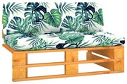 vidaXL Sofá de centro paletes p/ jardim pinho impregnado castanho-mel