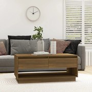 Mesa centro 102,5x55x44 cm derivados madeira carvalho castanho