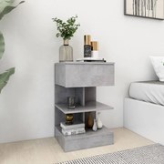 vidaXL Mesa de cabeceira derivados de madeira cinzento cimento