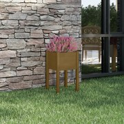 vidaXL Vaso/floreira de jardim 40x40x70 cm pinho maciço castanho-mel