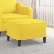 vidaXL Apoio de pés 60x50x41 cm tecido amarelo-claro
