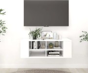 vidaXL Armário de parede para TV 102x35x35 cm derivados madeira branco
