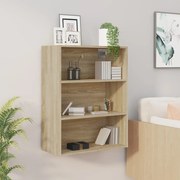 vidaXL Armário de parede suspenso 69,5x32,5x90 cm carvalho sonoma