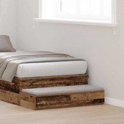 vidaXL Gavetas de cama com gaveta Madeira antiga 80 x 36,5 x 16,5 cm