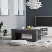 vidaXL Mesa de centro 100x60x42 cm contraplacado cinzento