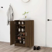 vidaXL Sapateira 60x35x92 cm derivados de madeira carvalho castanho