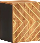 vidaXL Armário parede p/ casa de banho mangueira maciça castanho/preto