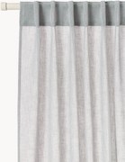 Cortinas semitransparentes com presilhas ocultas Ibiza, conjunto de 2, L 135 cm