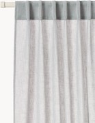 Cortinas semitransparentesss com aba superior oculta Ibiza, conjunto de 2, L 135 cm