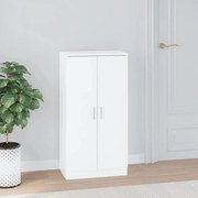 vidaXL Sapateira 55x35x108 cm derivados de madeira branco brilhante