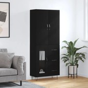 vidaXL Armário alto 69,5x34x180 cm derivados de madeira preto