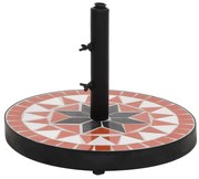 vidaXL Base p/ guarda-sol redonda 12 kg terracota e branco