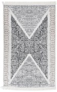 vidaXL Tapete 160x230 cm algodão preto e cinzento