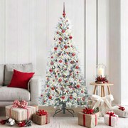 vidaXL Árvore de Natal Articulada Artificial Branco 180 cm PE e PVC