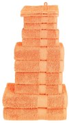 vidaXL 12pcs Conjunto toalhas banho premium SOLUND 600gsm laranja