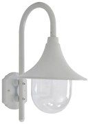 vidaXL Candeeiro de parede para jardim E27 42 cm alumínio branco
