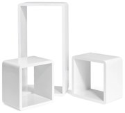 Conjunto de prateleiras flutuantes com acabamento brilhante. | SONGMICS | 50 x 15 x 26 cm | branco | LWS50WT.