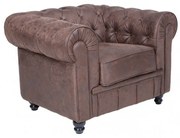 Poltrona CHESTER NEW – Pele Sintética Vintage – 105x86x69 cm