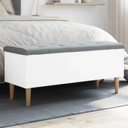Banco de arrumação 102x42x46 cm derivados de madeira branco