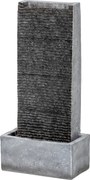 Outsunny Fonte 2 níveis para jardim com iluminação LED, bomba, efeito granito 37,5 x 22 x 80 cm | Aosom Portugal