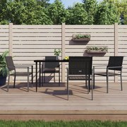 vidaXL Cadeiras jardim 4 pcs 54x62,5x89 cm vime PE preto