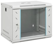 vidaXL Armário bastidor de parede 9U 19" IP20 53x40x45 cm