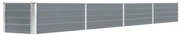 vidaXL Canteiro elevado jardim aço galvanizado 320x40x45 cm cinzento