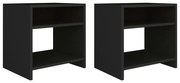 vidaXL Mesas de cabeceira 2 pcs 40x30x40 cm derivados de madeira preto