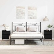 vidaXL Armário de Cabeceira 2 pcs Carvalho Preto 40 x 35 x 50 cm