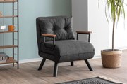 Sofá-cama de 1 lugar Sando – Cinzento Escuro – 175x60 cm