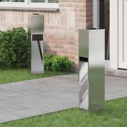 vidaXL Luz Solar LED de Caminho 2 pcs Prateado Aço inoxidável