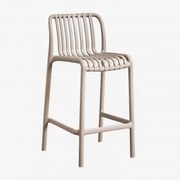 Banco De Bar Empilhável De Polipropileno Wendell Moka Brown & ↑65 Cm - Sklum