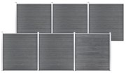 Painel de vedação para jardim 1045x186 cm WPC cinzento