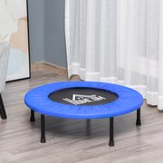 HOCOM Trampolim Fitness Ø81cm Trampolim de Aço com Borda Protetora e 28 Molas para Exercícios em Interior E Exterior Carga 100kg 81x81x22,5cm Preto e