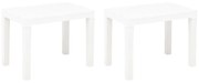 vidaXL Bancos de jardim 2 pcs plástico branco