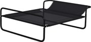 PawHut Cama Elevada para Cães Respirável para Cães Pequenos 91x69x29 cm Tecido de Textilene Apoio de Cabeça Preto | Aosom Portugal