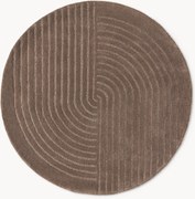 Tapete redondo em lã tecido à mão Mason