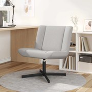 vidaXL Cadeira giratória Cinza Nuvem 63 x 75 x 76 cm tecido