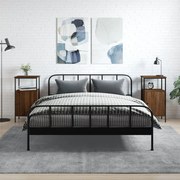 vidaXL Mesas cabeceira 2pcs 41x31x80cm deriv.madeira carvalho castanho