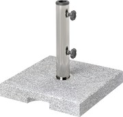 Outsunny Base para guarda-sol, suporte exterior em granito 21 kg, para haste Ø 32-48 mm, com alças, 38 x 38 x 38 cm, Cinza | Aosom Portugal