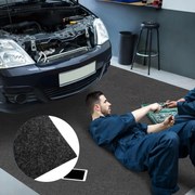 Tapete de chão para garagem reutilizável e lavável, incluindo fita adesiva  800 x 220 cm cinzento