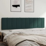 vidaXL Almofadão de cabeceira 200 cm veludo verde-escuro