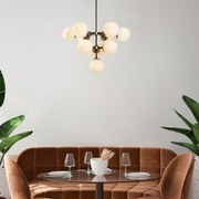 Candeeiro de Teto Akkas – Preto – 74 x 74 x 66-108 cm