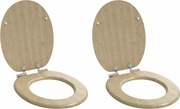 vidaXL Assento de Sanitário com Fechamento Suave 2 pcs 44 x 38 cm