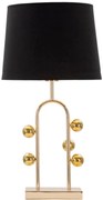 Candeeiro de Mesa Bubble – Estilo Glamour, Estrutura em Metal Dourado