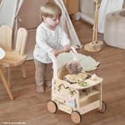 Andador de madeira para bebés com centro de atividades  50 x 37 x 31,5 cm Rattan