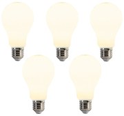 Conjunto de 5 lâmpadas LED E27 A67 opal 8W 900lm 2700K