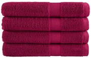 vidaXL Toalhas de sauna premium SOLUND 4 pcs 80x200 cm 600 gsm bordô