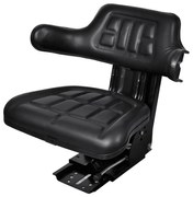 vidaXL Assento de trator com suspensão, preto
