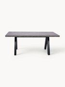 Mesa de jantar extensível com aspeto de betão Apex, 200 - 250 x 100 cm